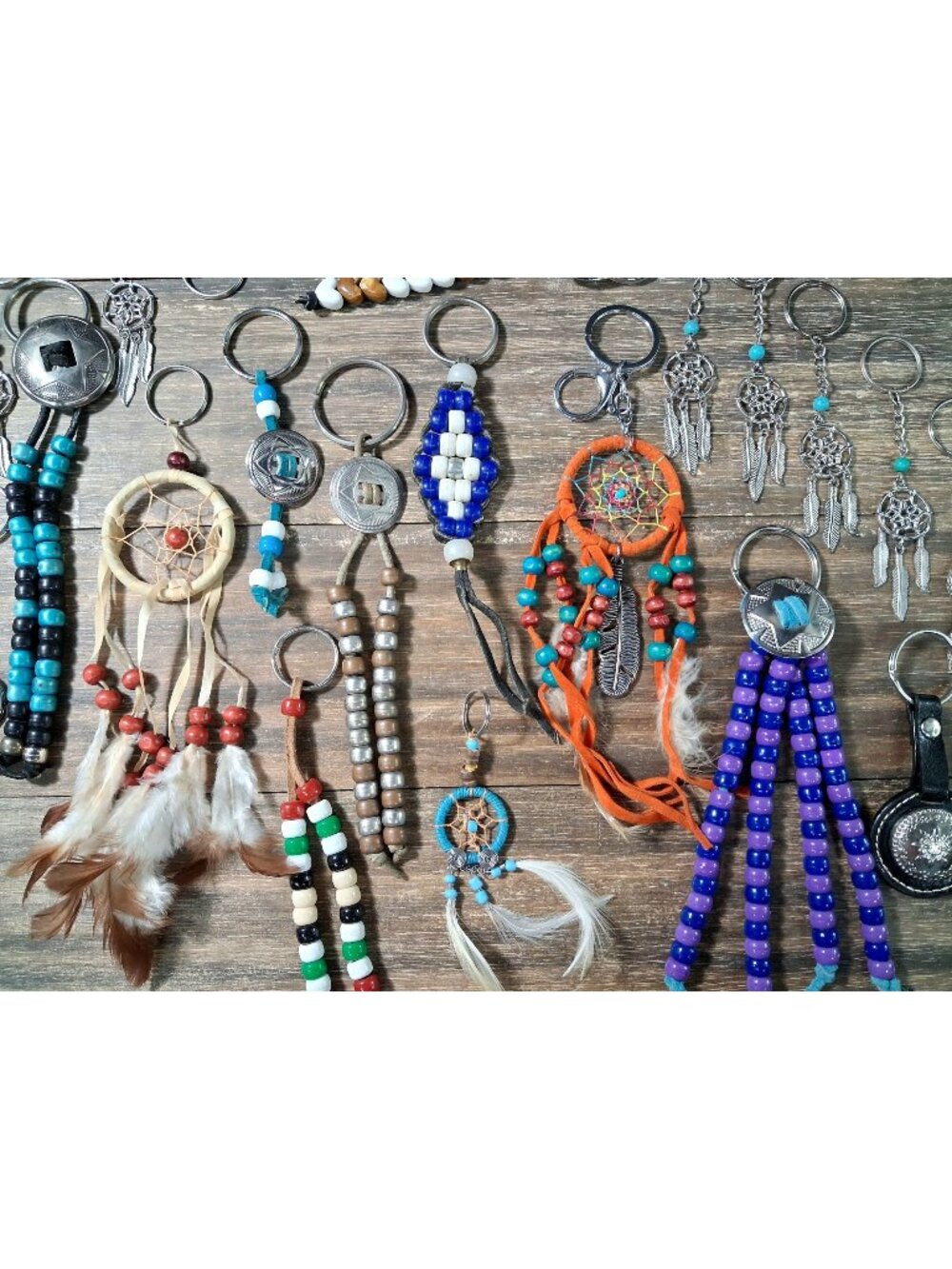 Southwestern Bolo Keychain Lot Vtg Mod Native Dreamcatcher Other Bag Charm